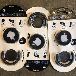 3 Apple cell Phone Expandable Grip mounts